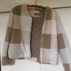 Fleece plaid jacket